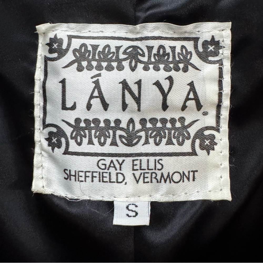 Boiled Wool Folk Jacket LANYA Women’s Small Brown Embroidered Lined - Picture 7 of 9